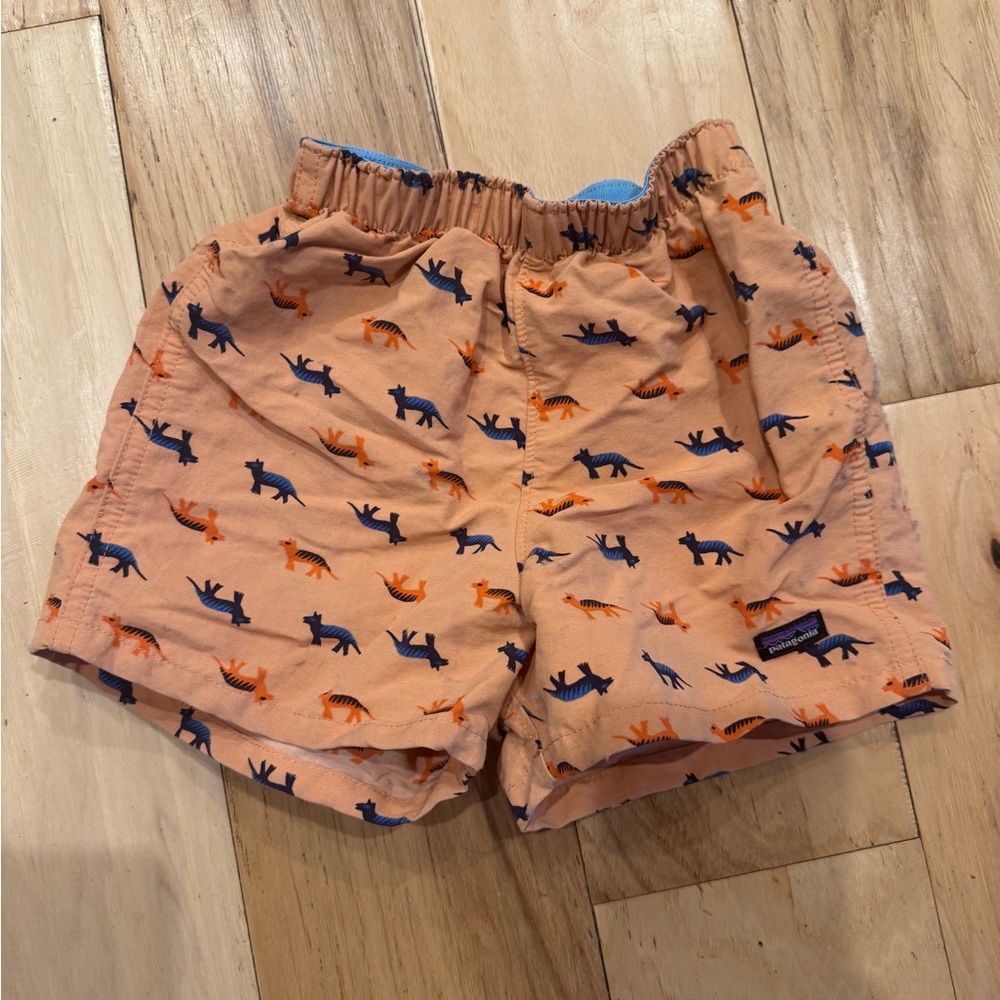 Patagonia Kids' Orange Animal Print Shorts
